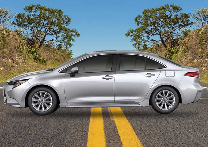 toyota corolla exterior diseño lateral