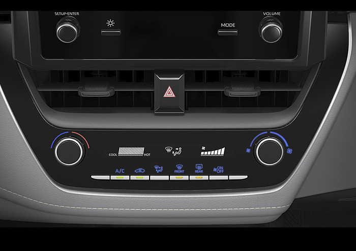 toyota corolla interior aire acondicionado