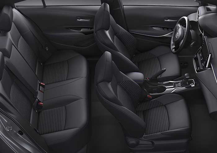 toyota corolla interior asientos