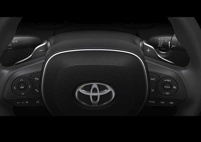 toyota corolla interior controles en el timon