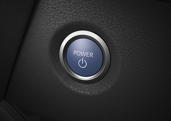 toyota corolla interior encendido push hibrido