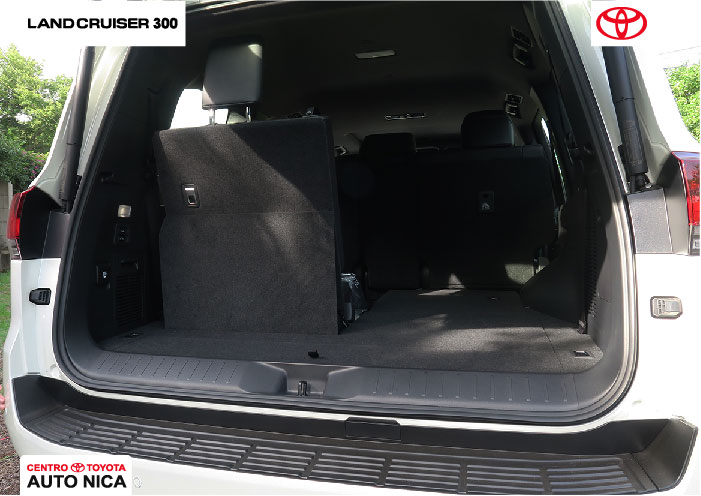 toyota Land Cruiser 300 interior, asientos automaticos tercera fila.