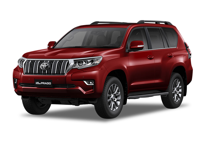 toyota land cruiser prado color rojo