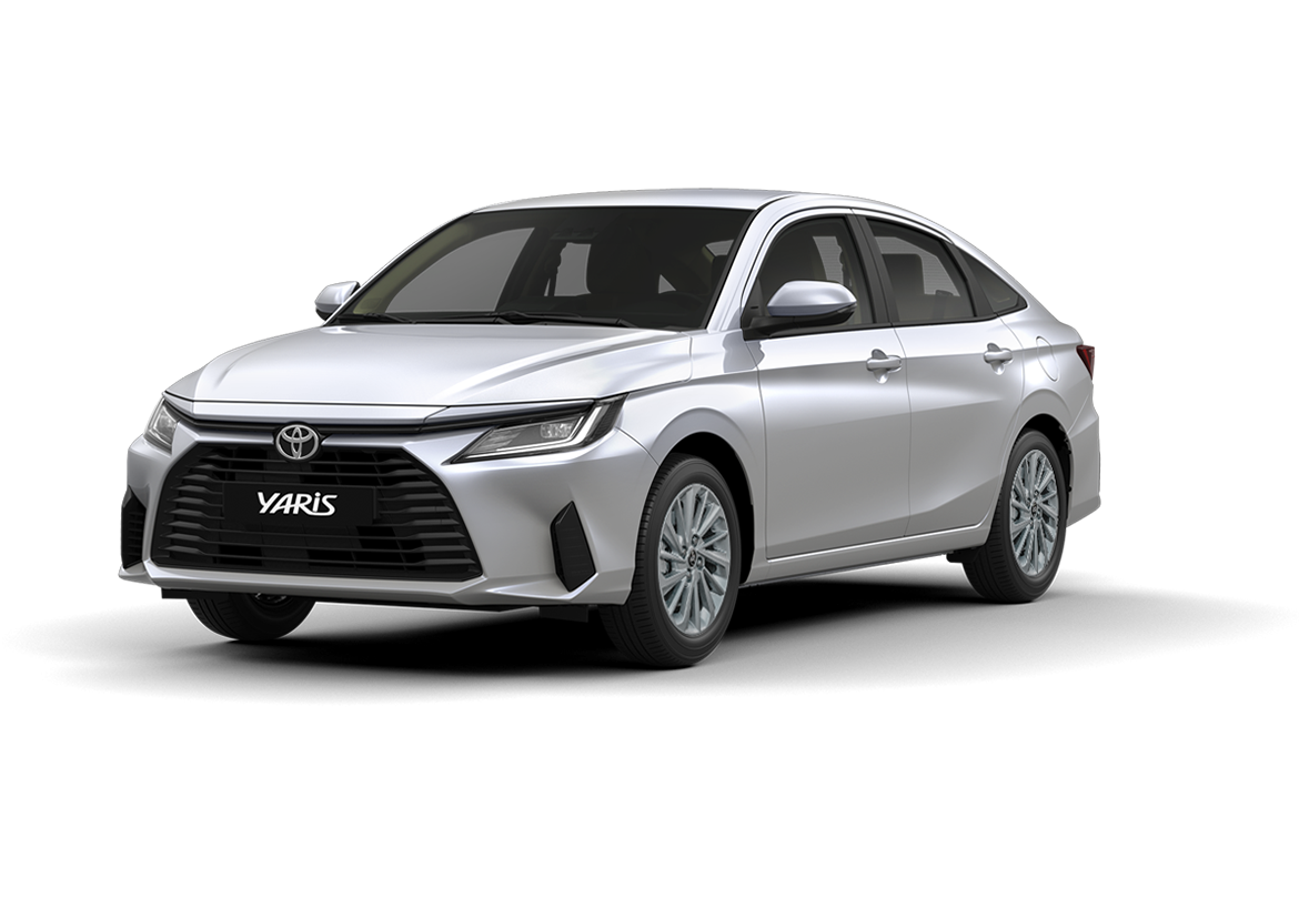 toyota Yaris Sedán color Platinado Blanco Perla